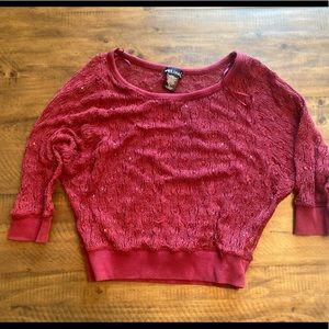 Cropped knit sweater